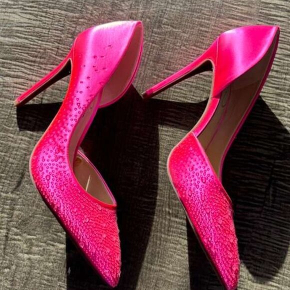Jessica Simpson Women Pazula Pumps Hot Pink Size 38 1/2 - Picture 9 of 9